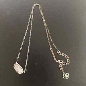Kendra Scott silver druzy stone necklace